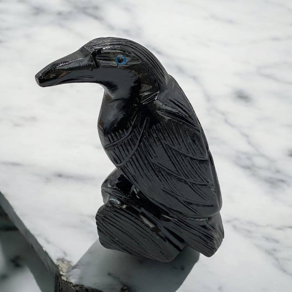 Crystal Animal - Onyx Raven