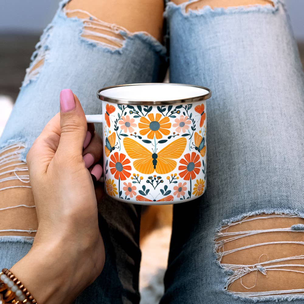 Loftipop - Floral Butterfly Camp Mug