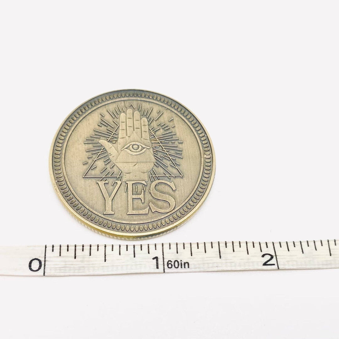 Devil's Eye Death YES/NO Decision Coin: Ancient silver