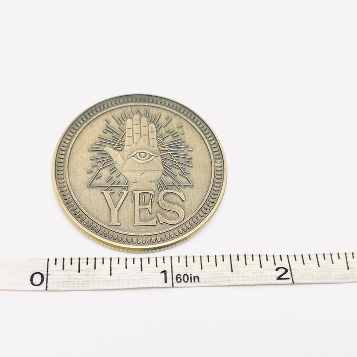 Devil's Eye Death YES/NO Decision Coin: Ancient bronze