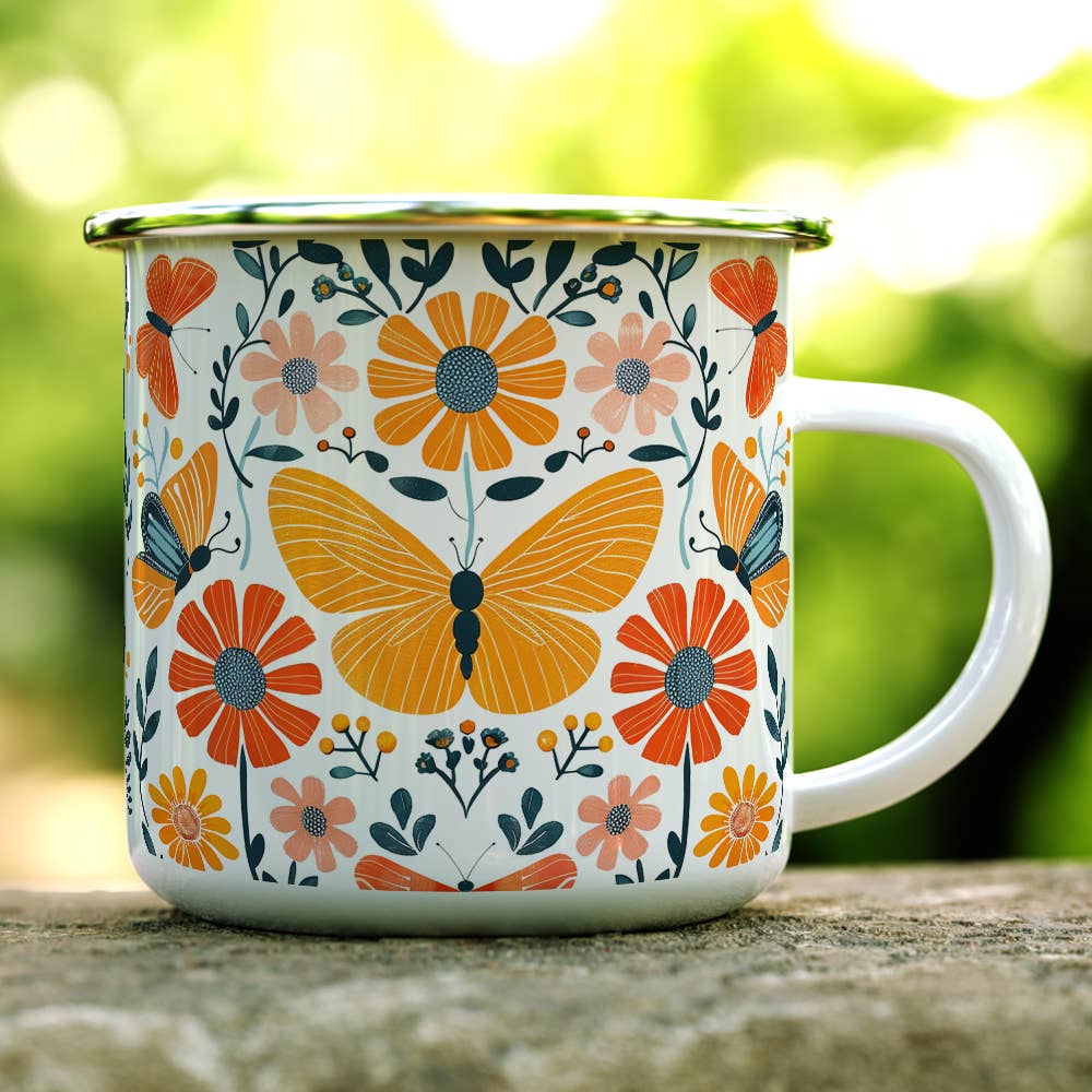 Loftipop - Floral Butterfly Camp Mug