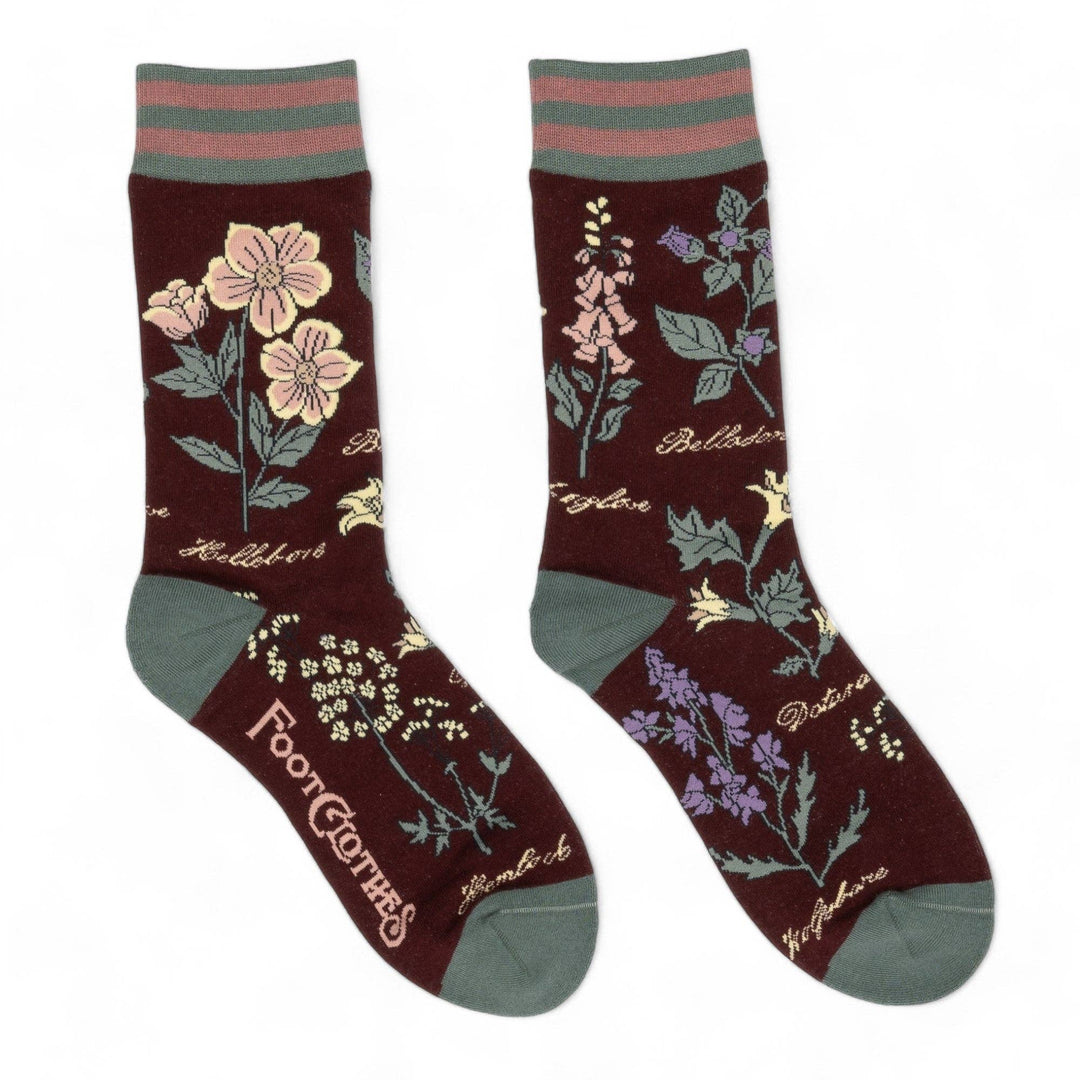 FootClothes LLC - Baneful Botany Crew Socks