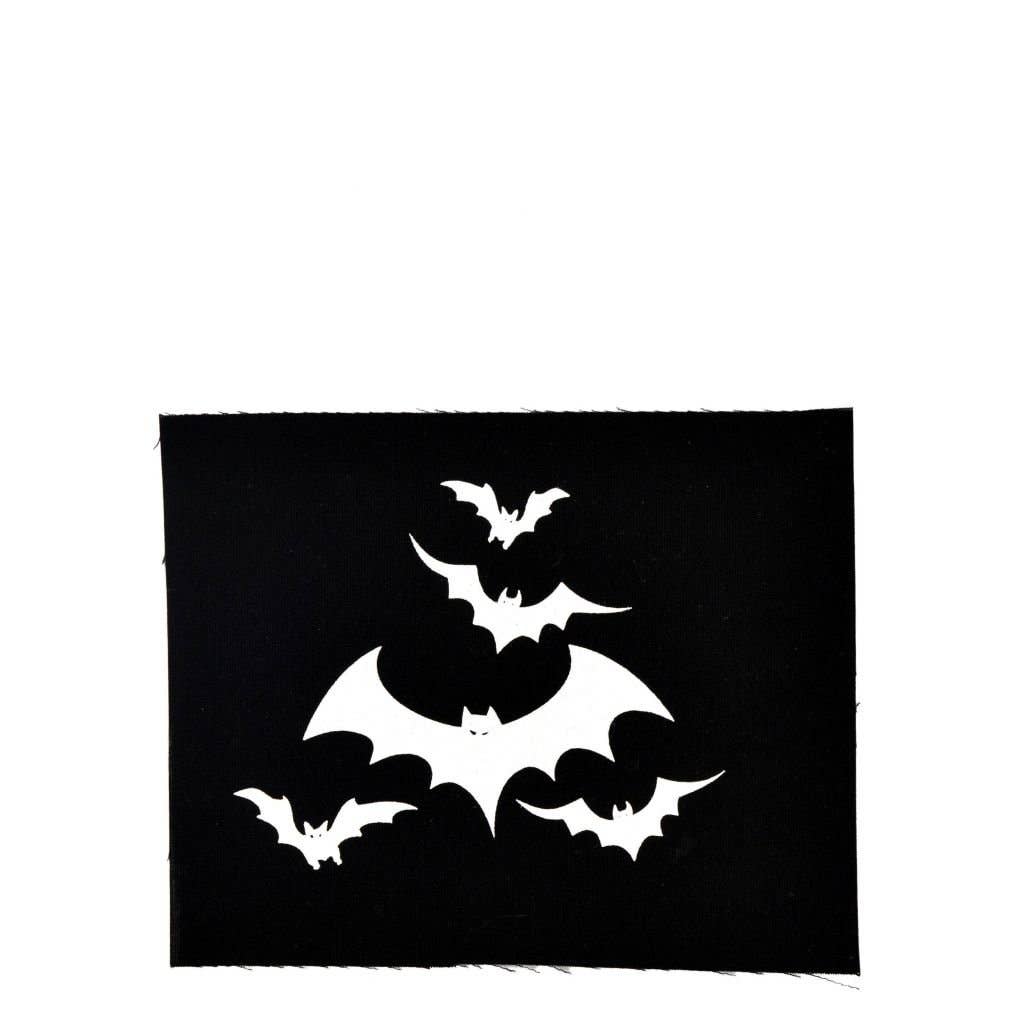 Too Fast - Halloween Bats Cloth Punk Patch: Black / OS