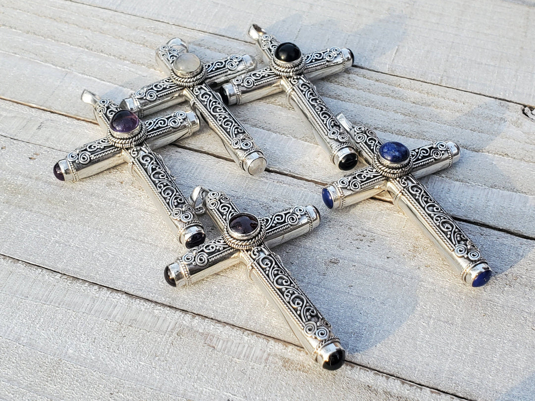 Silver Insanity - Hidden Stash Cross | Poison Box Pendant | Sterling Silver