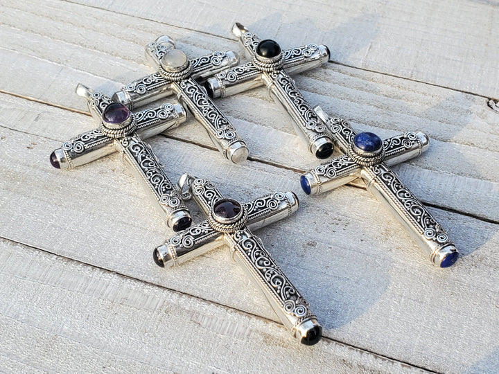 Silver Insanity - Hidden Stash Cross | Poison Box Pendant | Sterling Silver