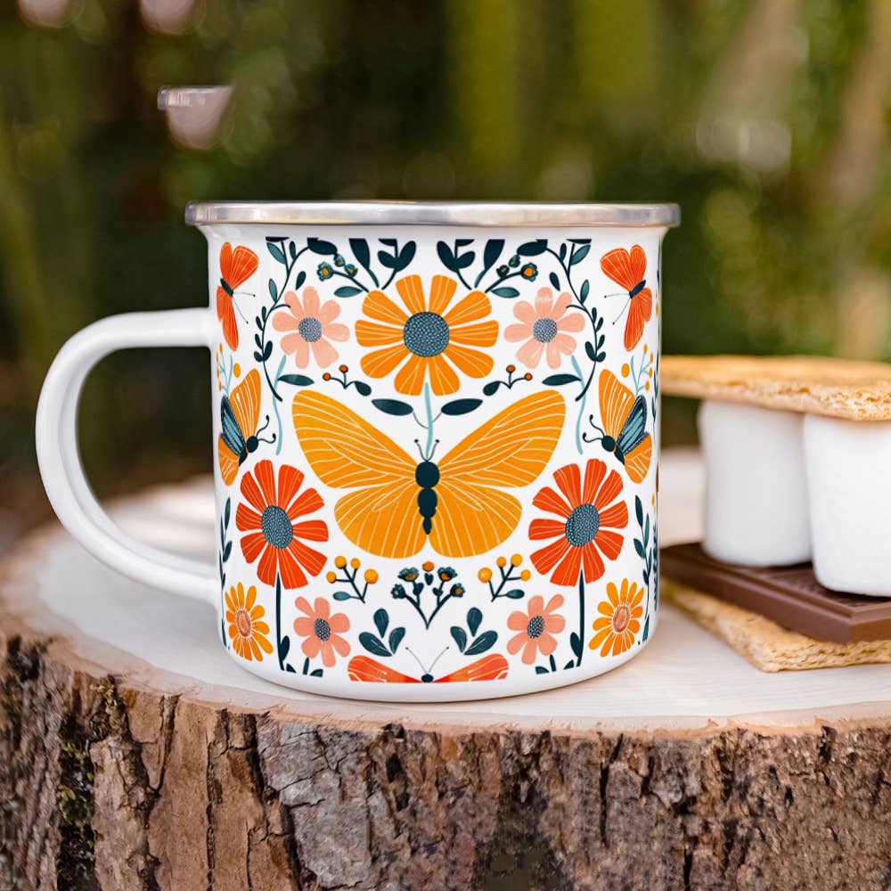 Loftipop - Floral Butterfly Camp Mug