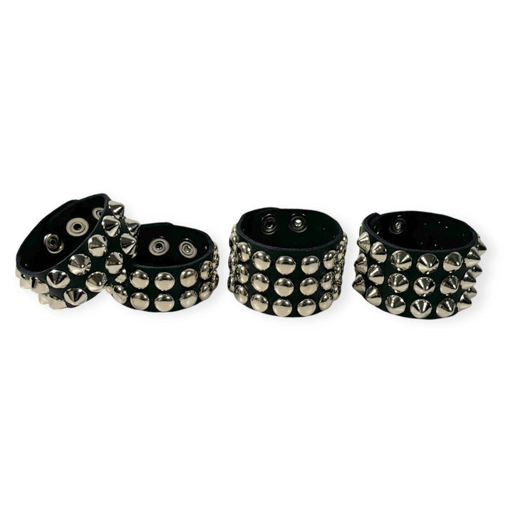 Funk Plus - 1/2" LARGE STUDDED BRACELET: 2 ROW 1/2" ROUND STUD