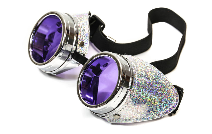 Funk Plus - G405RAINBOW-HOLOGRAPHIC RAINBOW SILVER FRAME: GLITTER