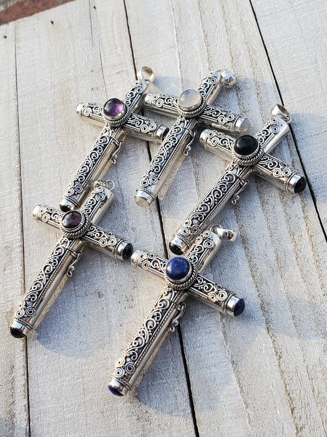Silver Insanity - Hidden Stash Cross | Poison Box Pendant | Sterling Silver