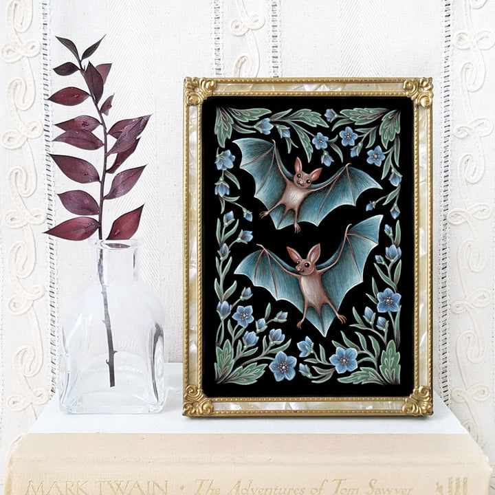 Faina Lorah - Bat Art Print Folk Decor: 8x10