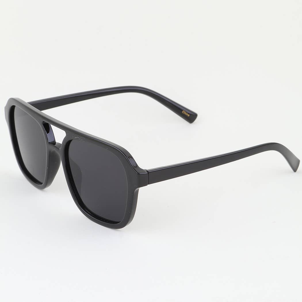 Classic Straight Aviator Sunglasses