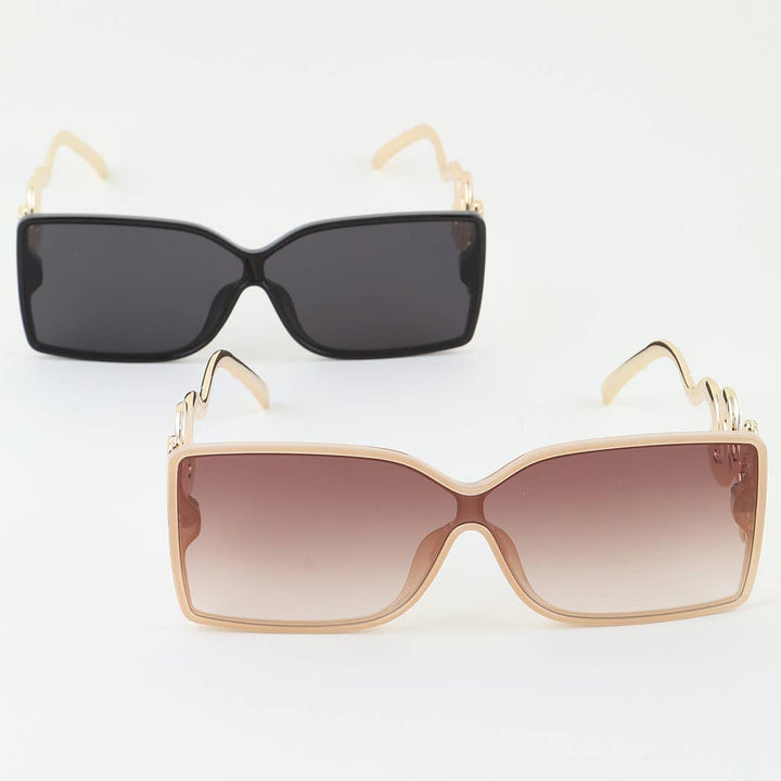 -  Chic Snake Block Sunglasses: MIX