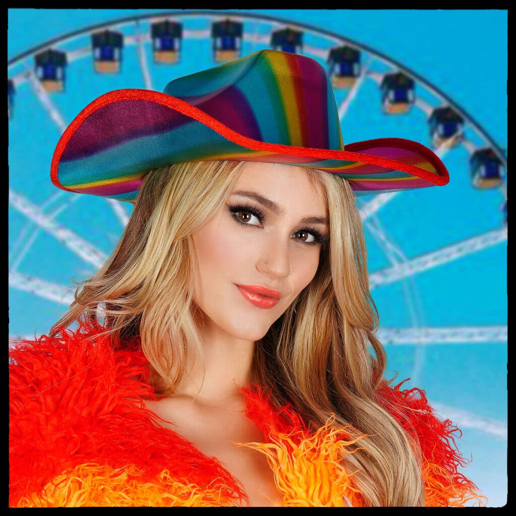 Western Fashion - JC551 - Rainbow Cowboy Hat