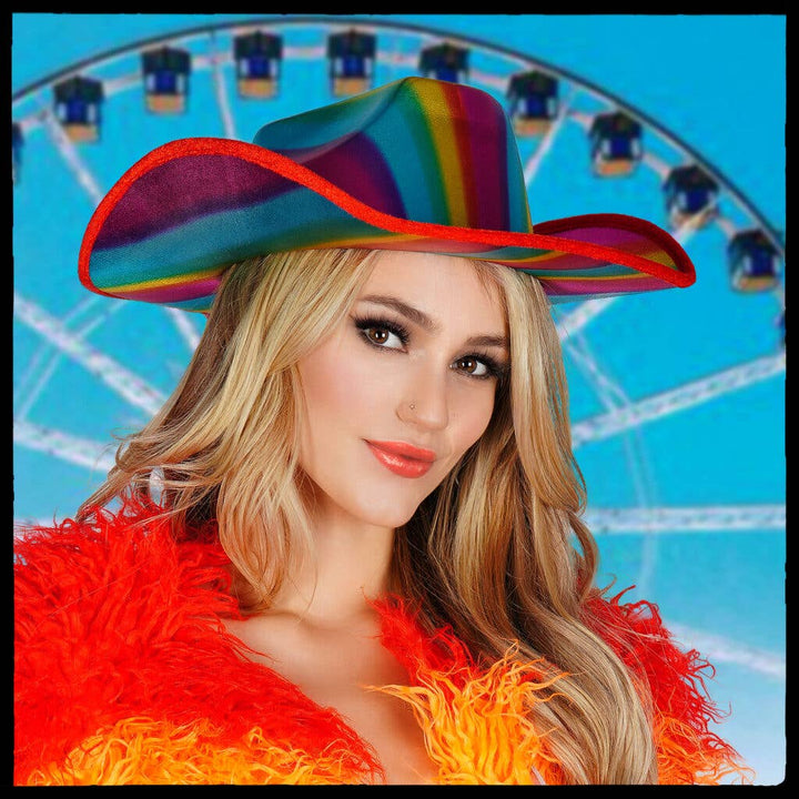 Western Fashion - JC551 - Rainbow Cowboy Hat
