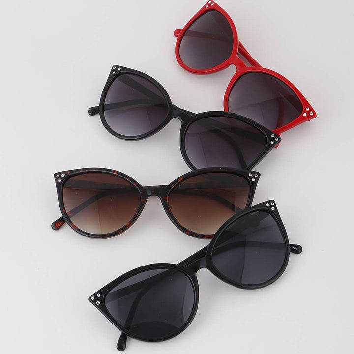 - Jeweled Cateye Sunglasses: Mix Color
