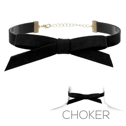 Ribbon Suede Choker Necklace