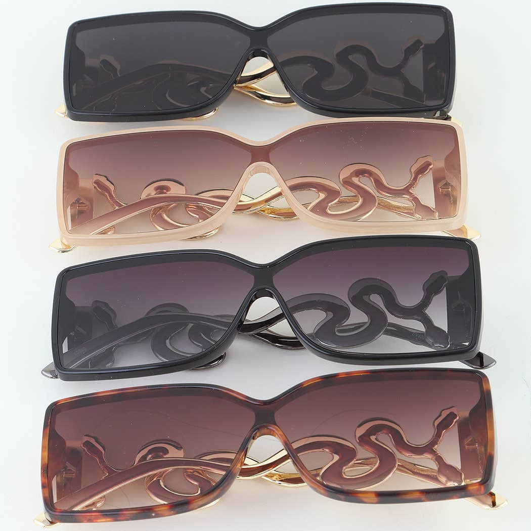 -  Chic Snake Block Sunglasses: MIX