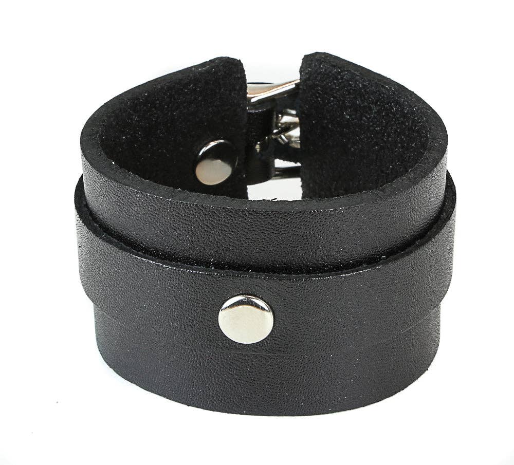 1 LINE Leather BUCKLE BRACELET