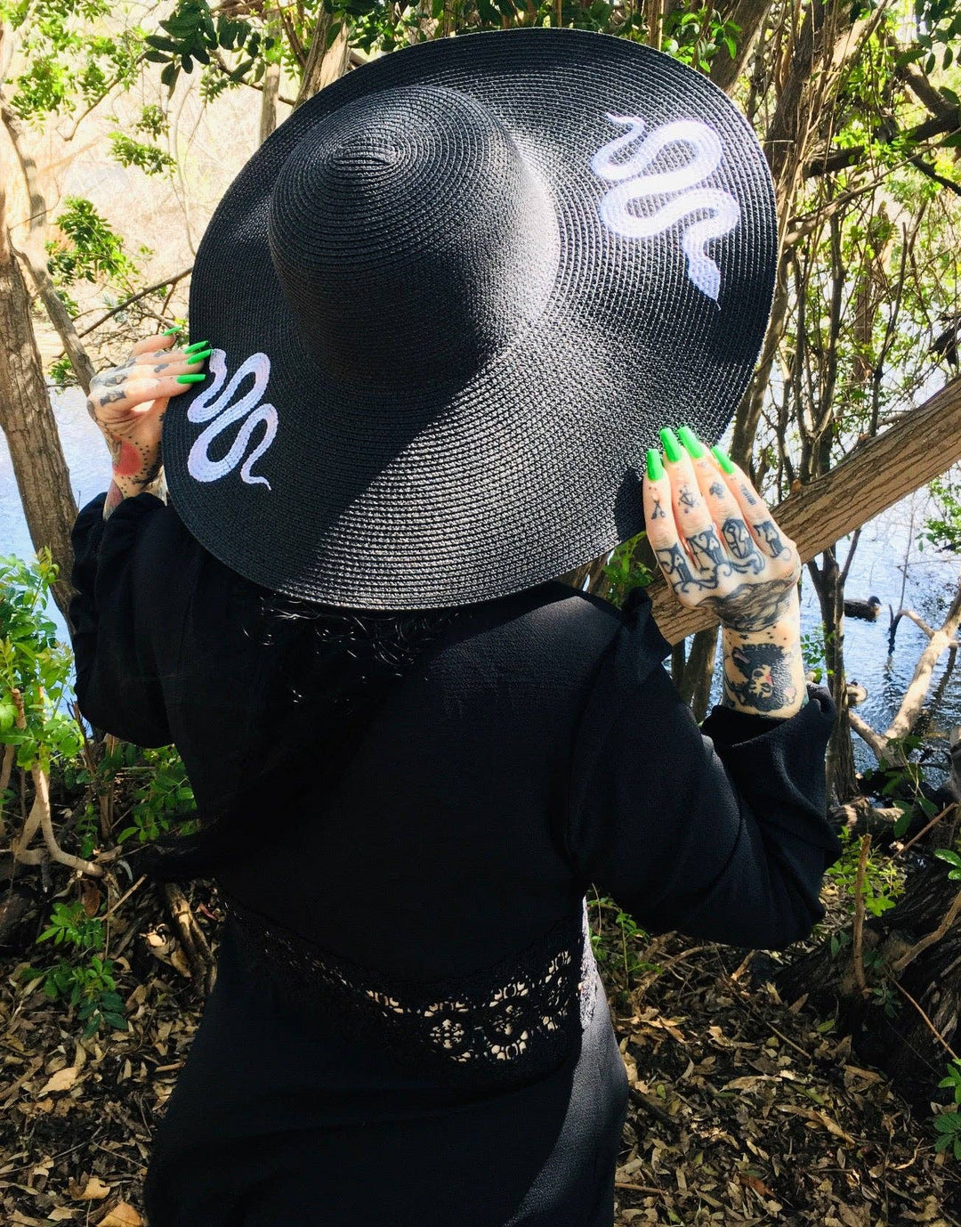 Floppy Sun Hat - XL Brim - Snakes
