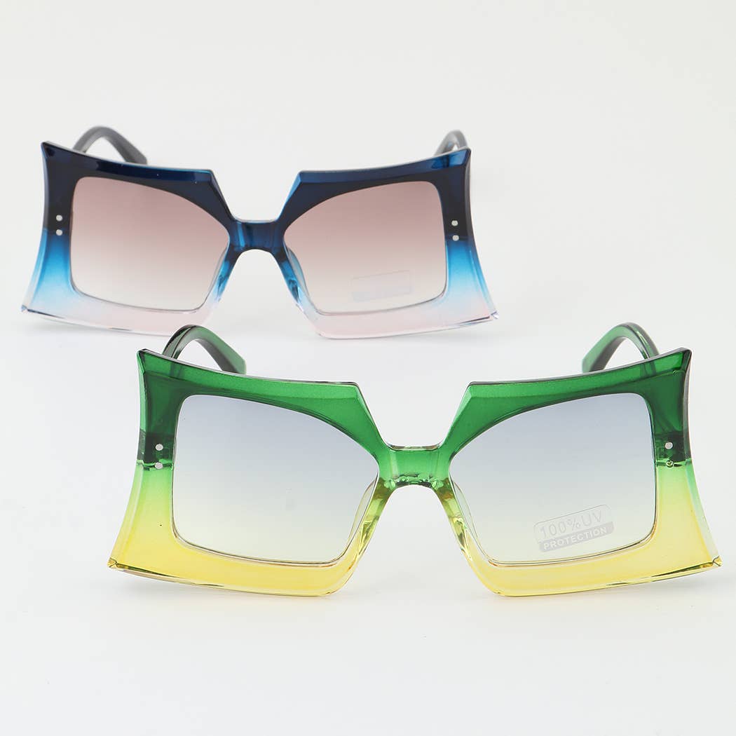 Sharp Bolted Boxy Sunglasses