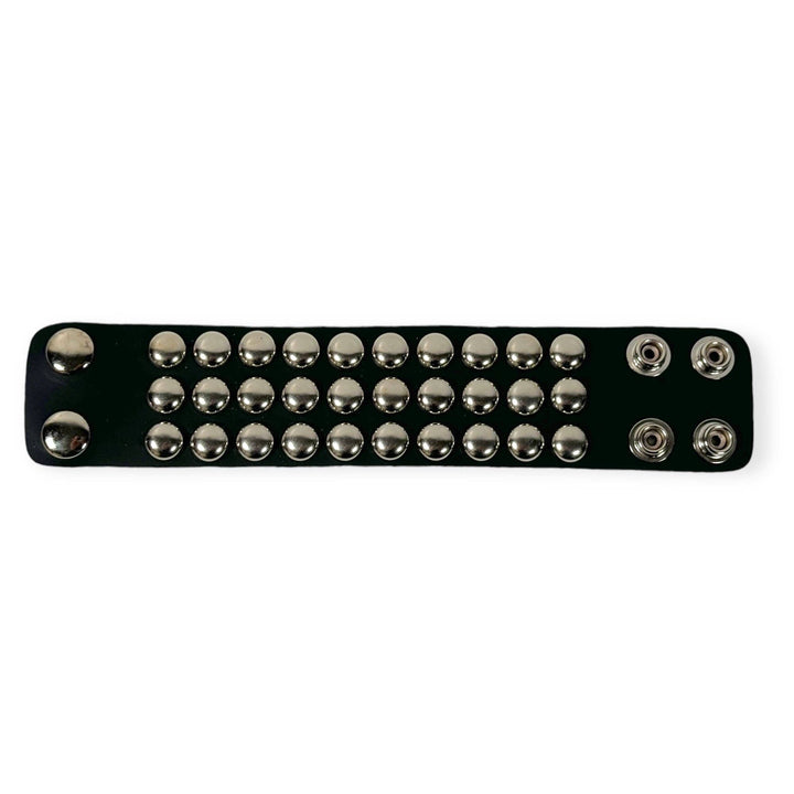 Funk Plus - 1/2" LARGE STUDDED BRACELET: 2 ROW 1/2" ROUND STUD