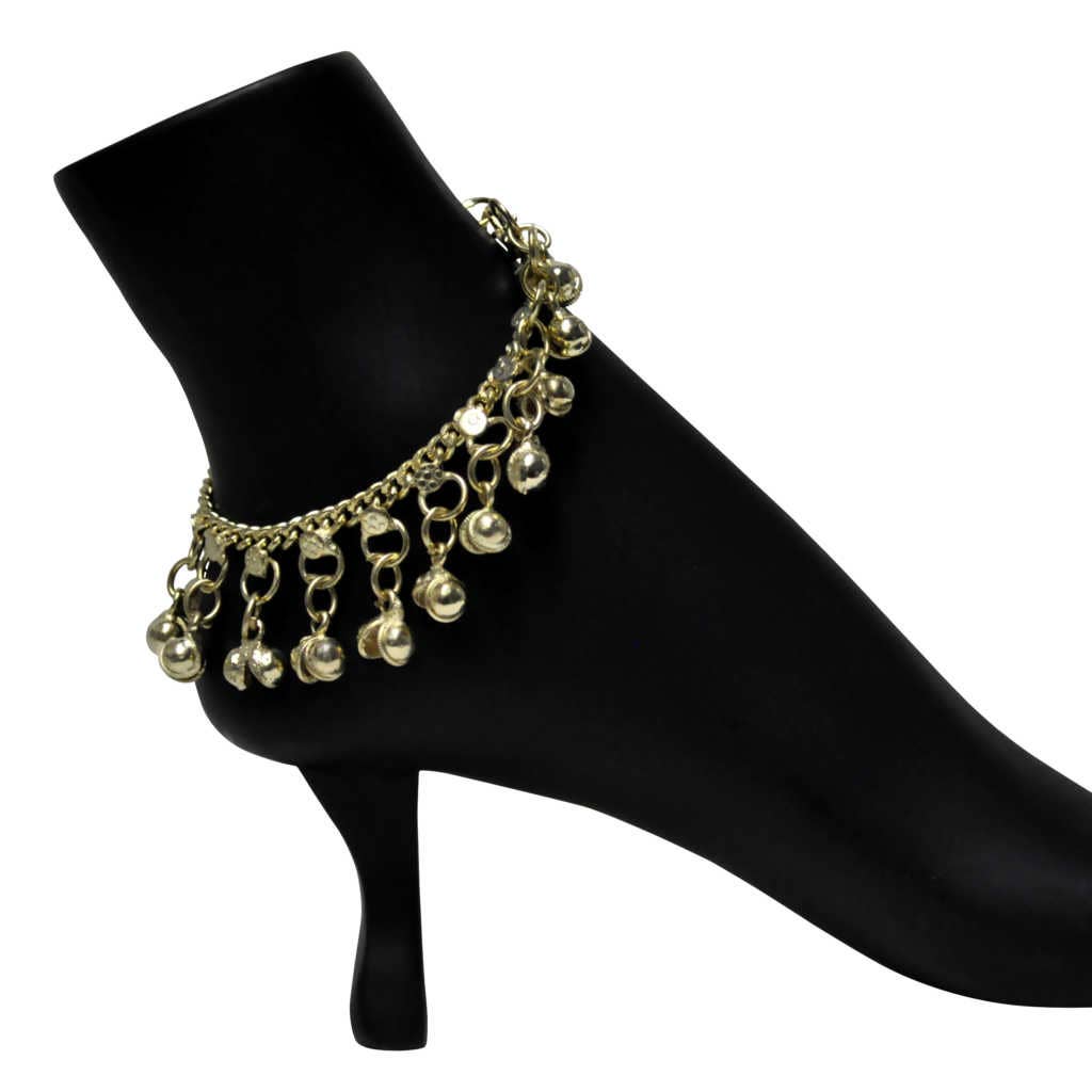 Western Fashion - 520 - Bell Anklet: Silver