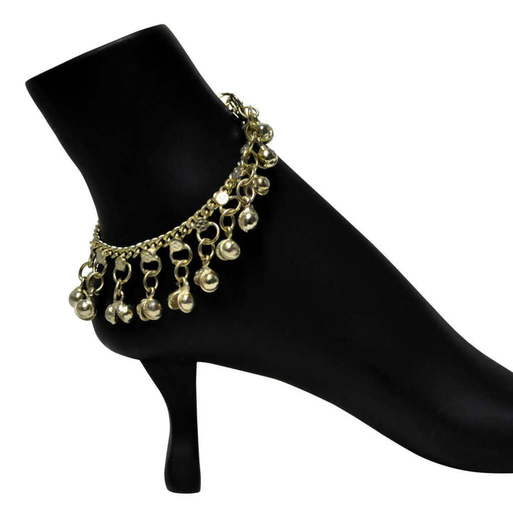 Western Fashion - 520 - Bell Anklet: Silver