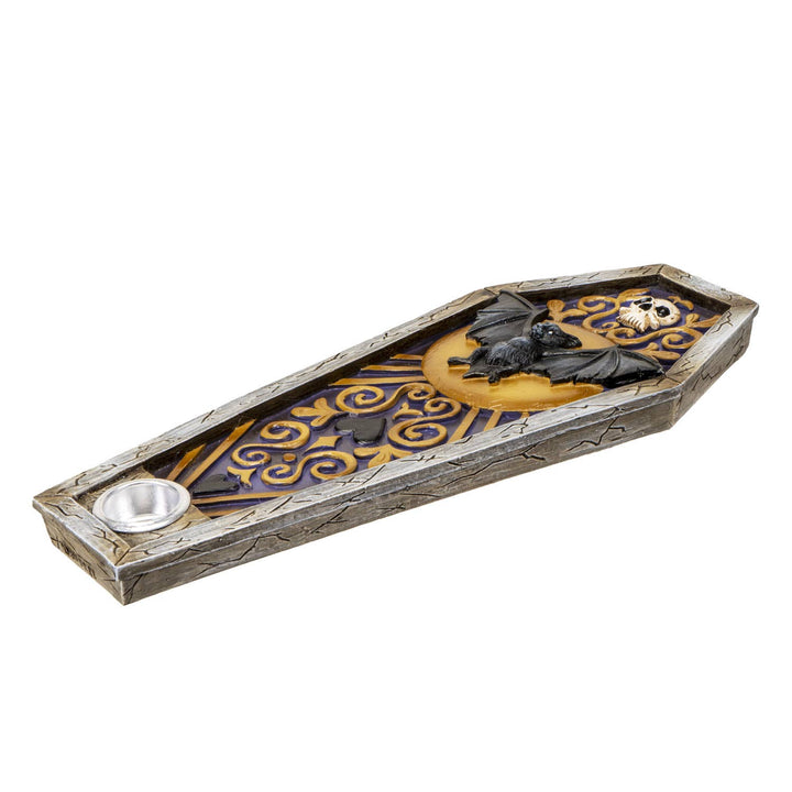 Pacific Giftware - Vampire Bat Coffin Incense Burner