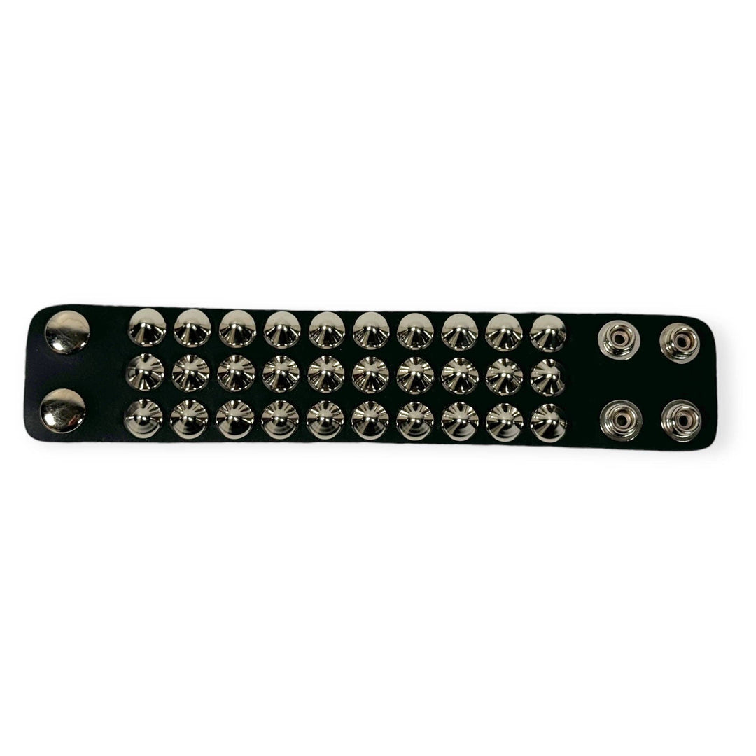 Funk Plus - 1/2" LARGE STUDDED BRACELET: 2 ROW 1/2" ROUND STUD