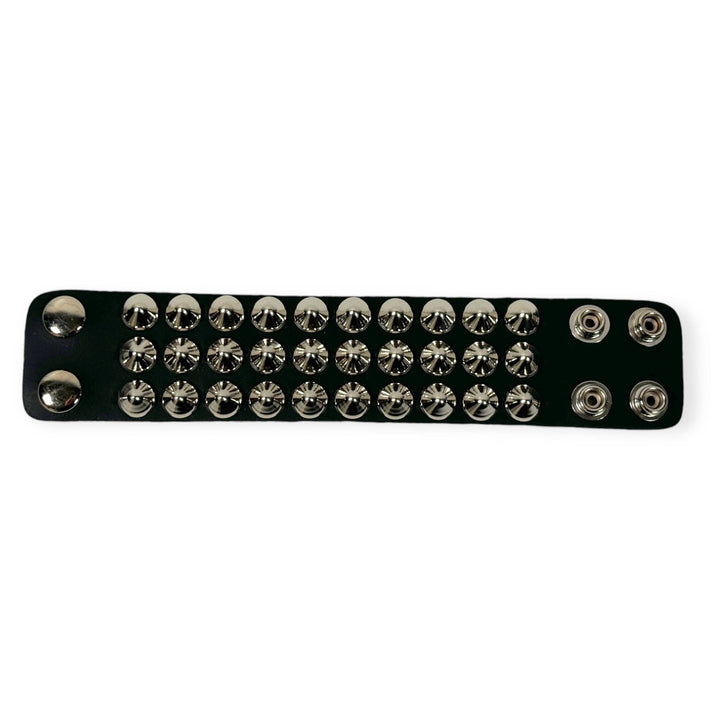 Funk Plus - 1/2" LARGE STUDDED BRACELET: 2 ROW 1/2" ROUND STUD