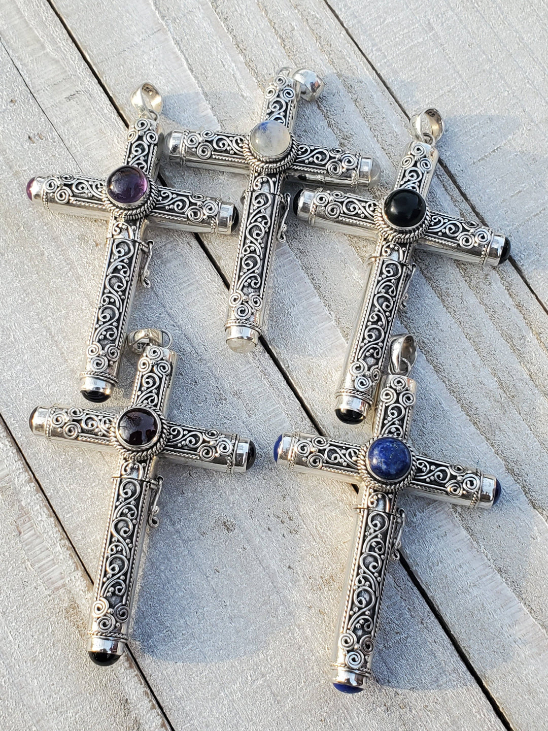 Silver Insanity - Hidden Stash Cross | Poison Box Pendant | Sterling Silver