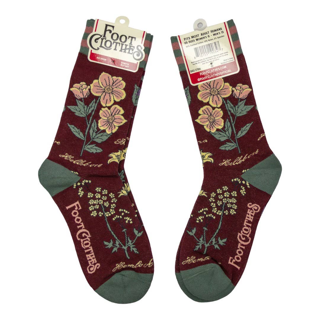 FootClothes LLC - Baneful Botany Crew Socks