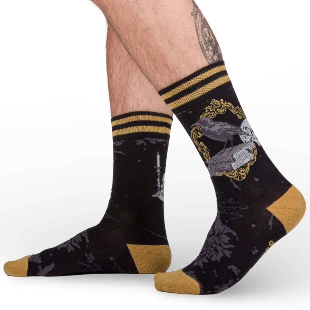 FootClothes LLC - Raven's Grimoire Crew Socks