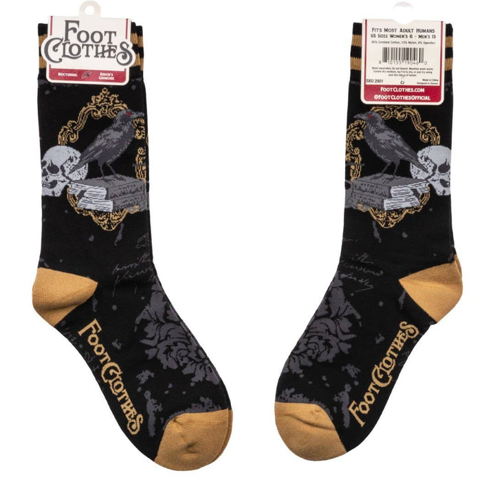 FootClothes LLC - Raven's Grimoire Crew Socks