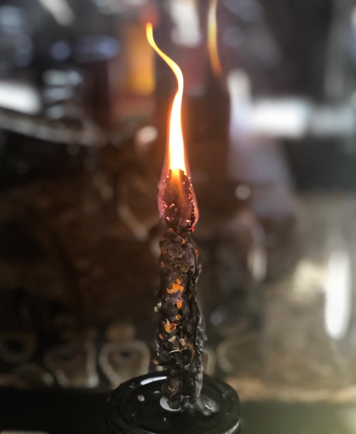 BlakByrd Botanika - Black Magick Mullein Torch / Witches Candle: Small