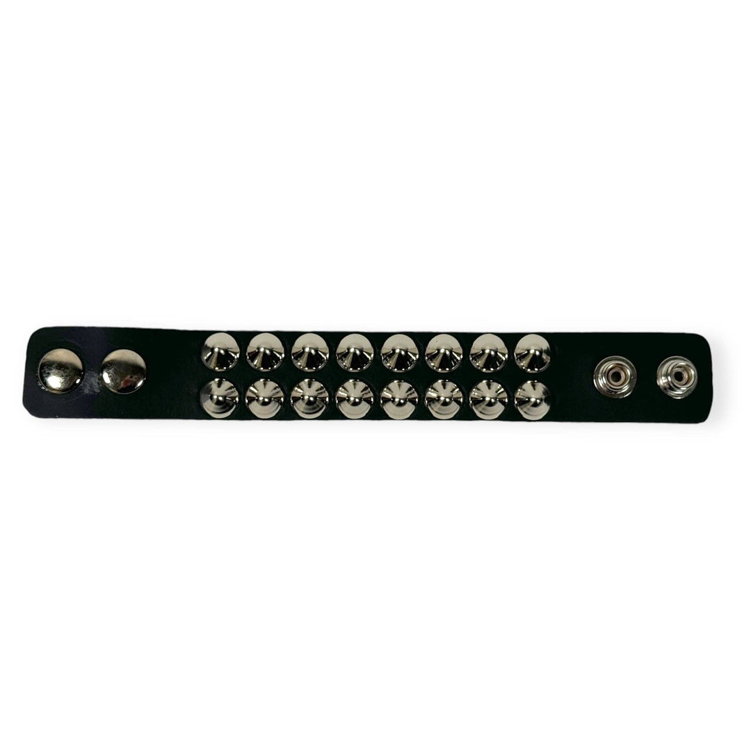 Funk Plus - 1/2" LARGE STUDDED BRACELET: 2 ROW 1/2" ROUND STUD