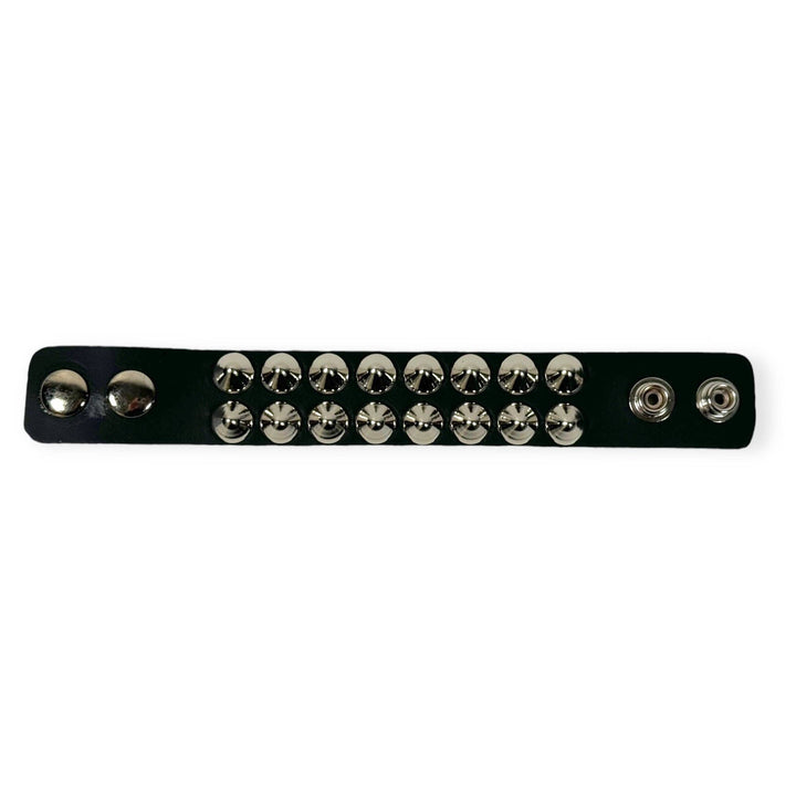 Funk Plus - 1/2" LARGE STUDDED BRACELET: 2 ROW 1/2" ROUND STUD
