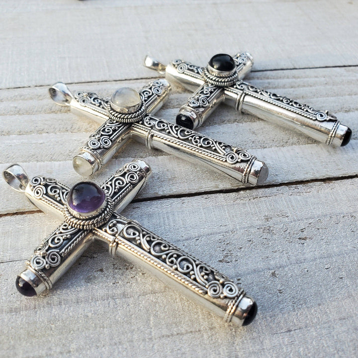 Silver Insanity - Hidden Stash Cross | Poison Box Pendant | Sterling Silver