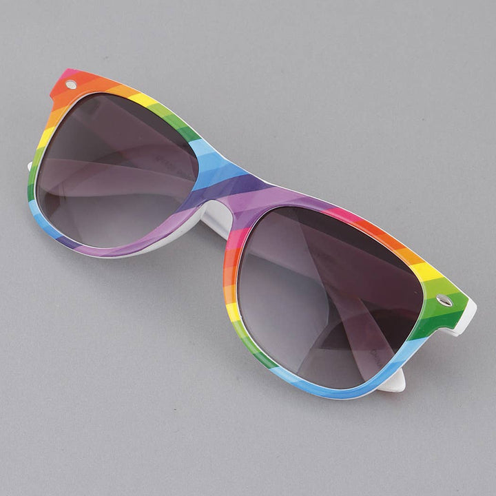 Rainbow Striped Sunglasses: Multicolor