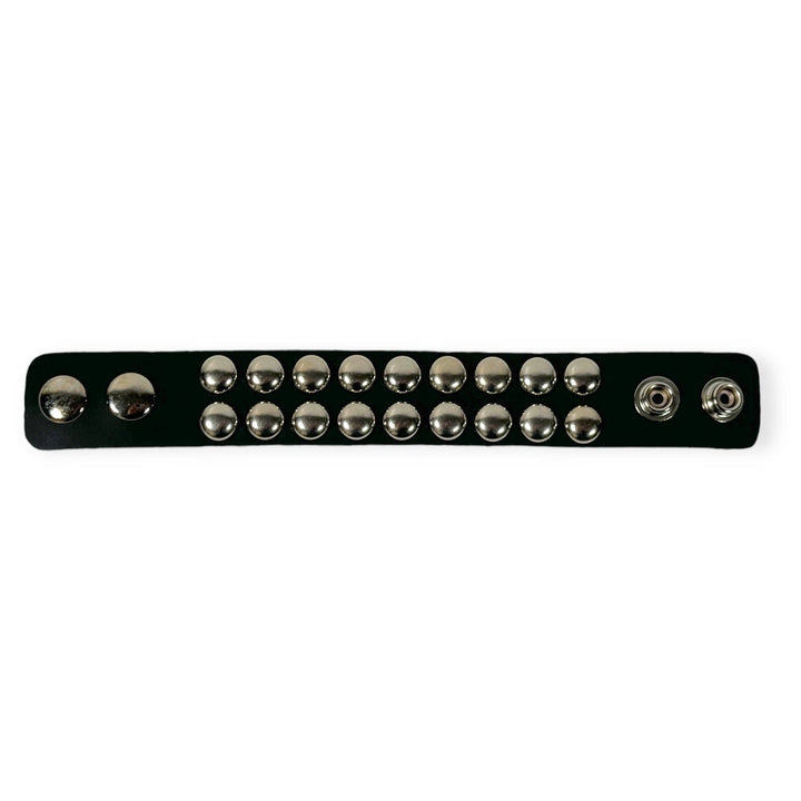 Funk Plus - 1/2" LARGE STUDDED BRACELET: 2 ROW 1/2" ROUND STUD