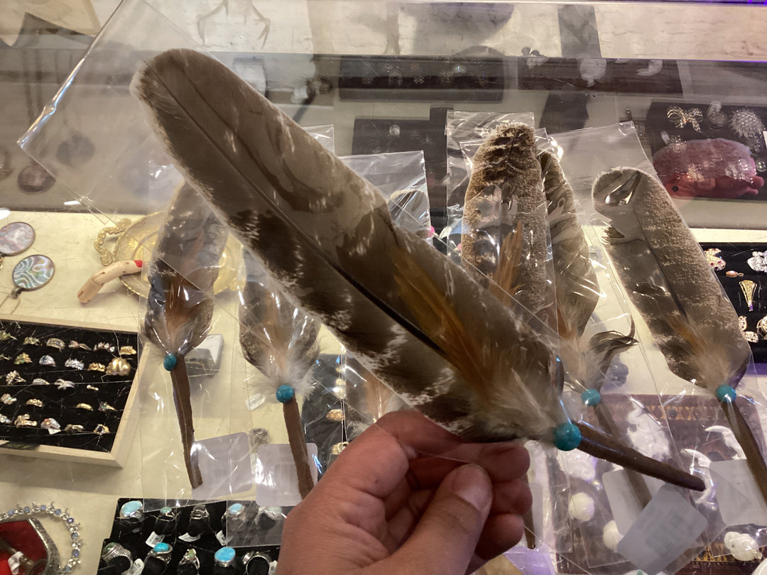 Feather with Turquoise