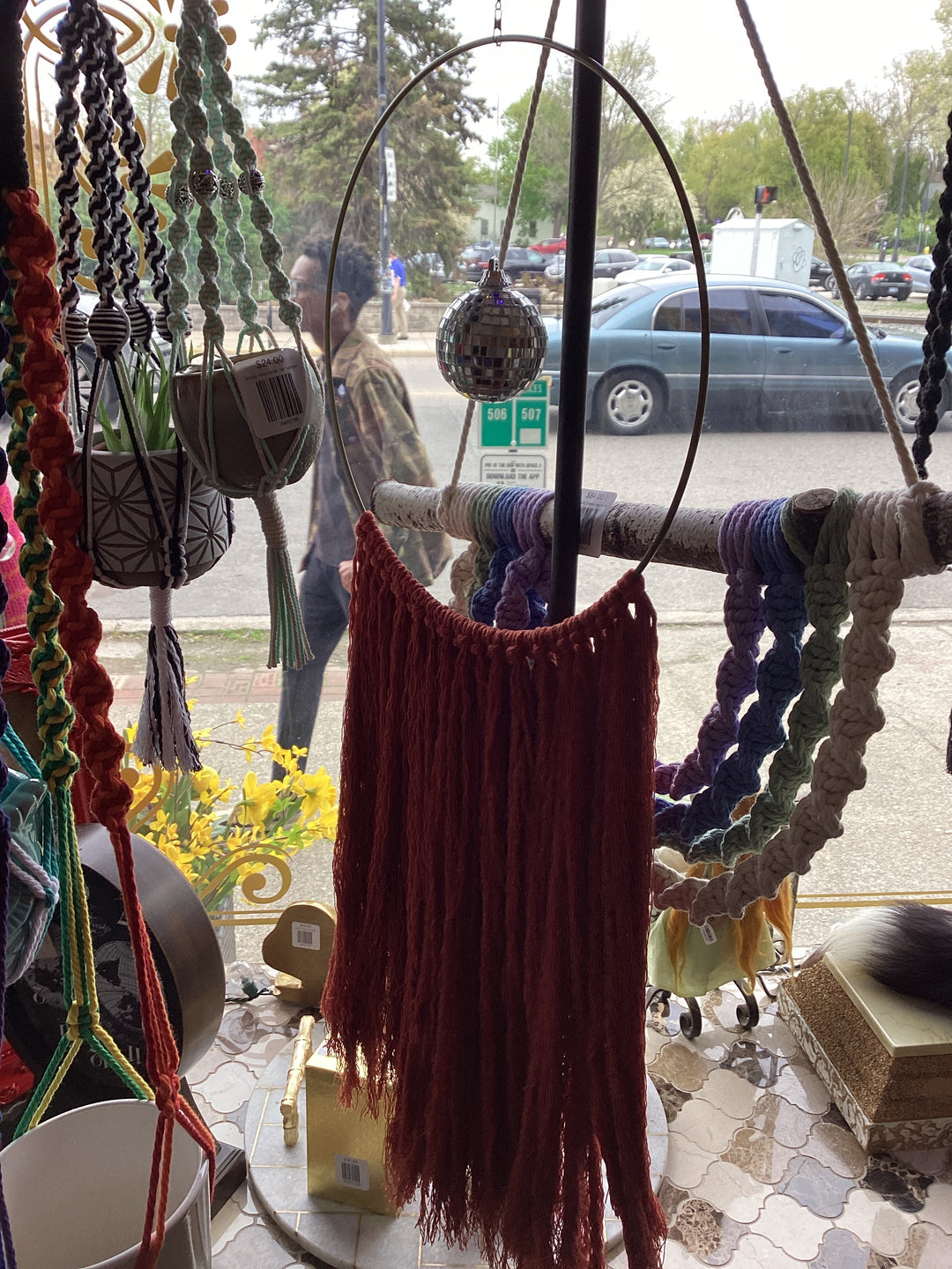 Disco Ball Macrame