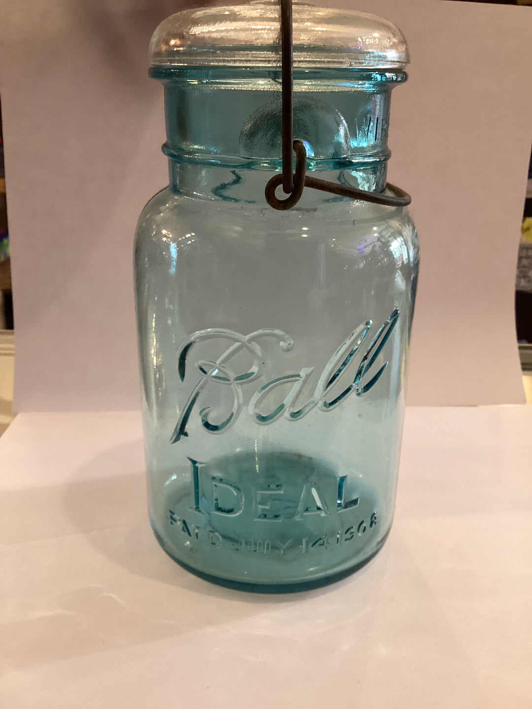 Ball Glass Jar large - Blue