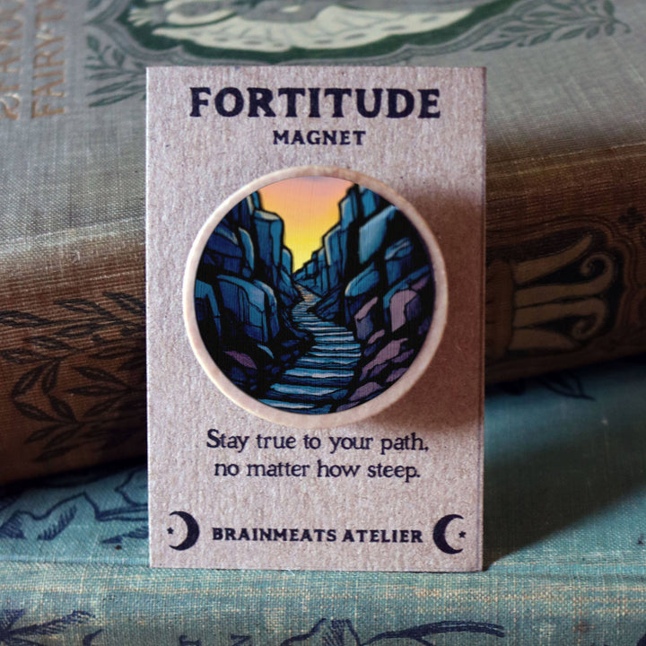 Brainmeats Atelier - Fortitude Magnet – Mountain Path Token for Strength