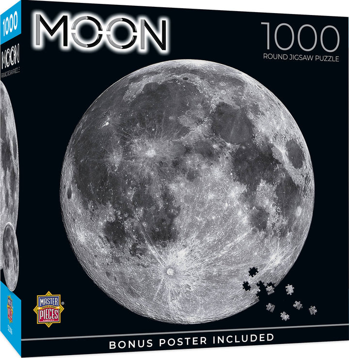 MasterPieces Puzzles - The Moon - 1000 Piece Round Puzzle
