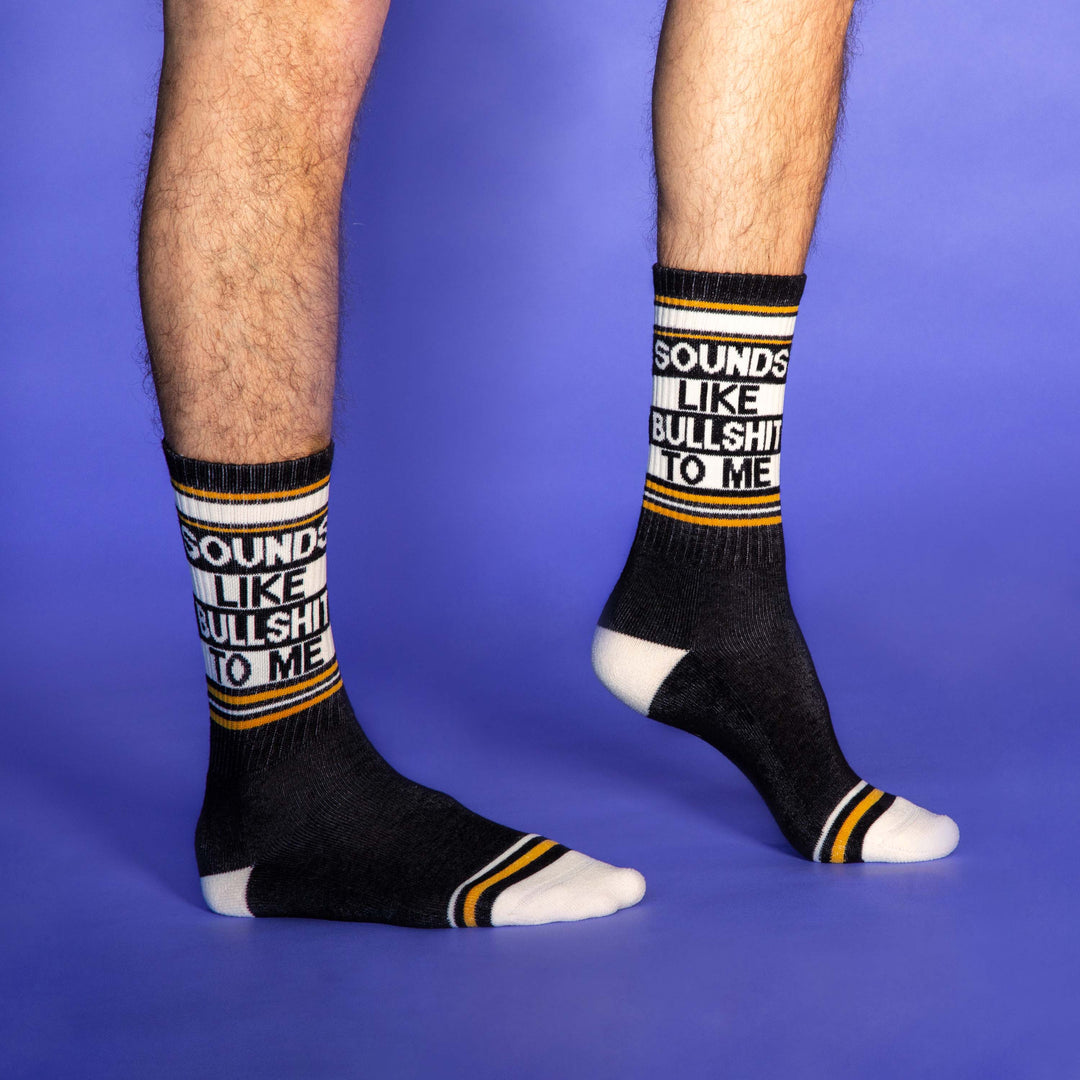 Gumball Poodle - Sounds Like Bullshit To Me Gym Crew Socks