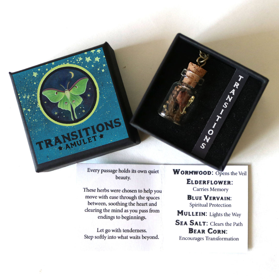 Brainmeats Atelier - Transitions Amulet – Change and Renewal Talisman w/Luna Moth
