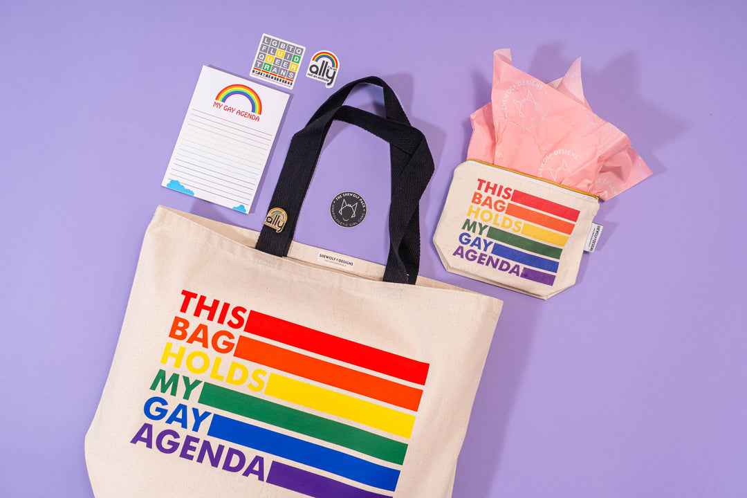 SHEWOLF Designs - Gay Agenda Rainbow Pride Notepad
