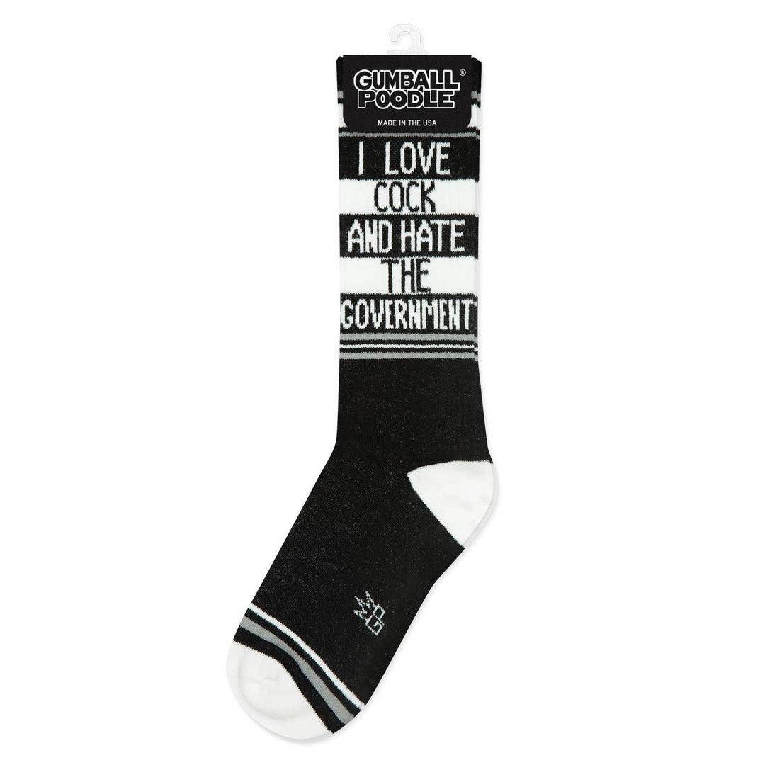 Gumball Poodle - I Love Cock And Hate The Government Gym Crew Socks