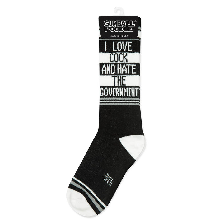 Gumball Poodle - I Love Cock And Hate The Government Gym Crew Socks
